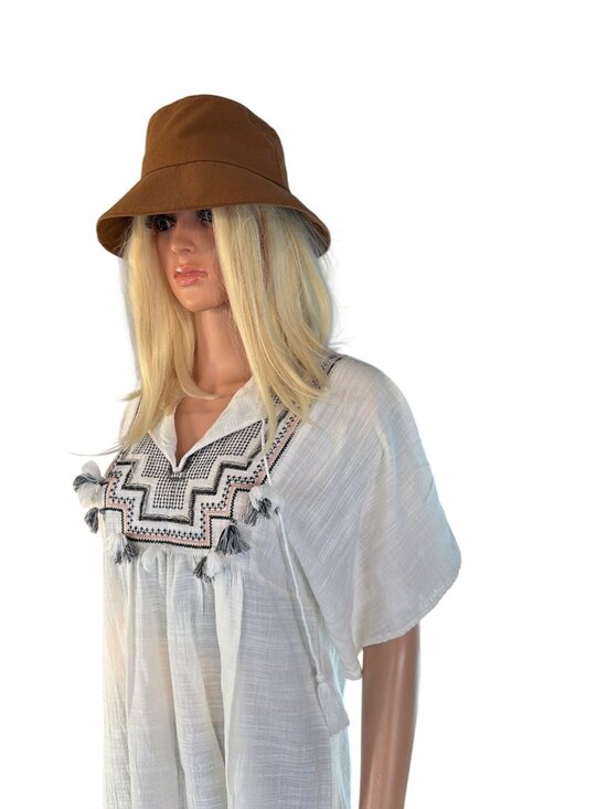 NWT Gigi Pip Brown Rylee Bucket Hat S/M 57 MSRP$64.00 main image 9